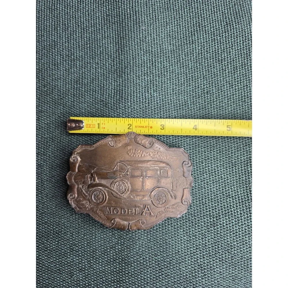 Vintage Bergamot Brass Ford Model A Belt Buckle Bronze Automobile Rare